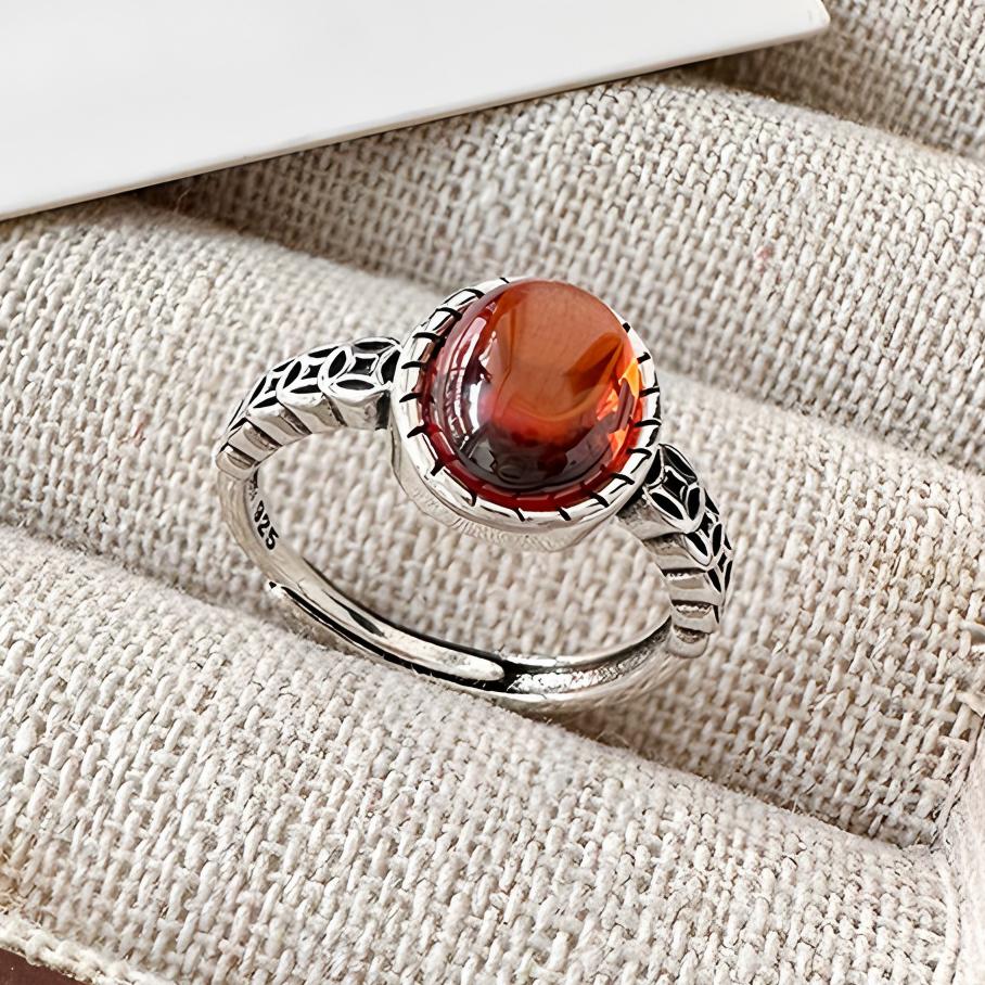 PANJBJ 925 Sterling Silver Four-pointed Star Shining Zircon Ring High-end Personalized Opening Adjustable Jewelry