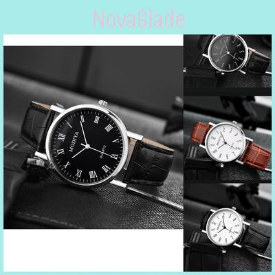 Affordable Men's Watch With Quartz Movement And Leather Strap
