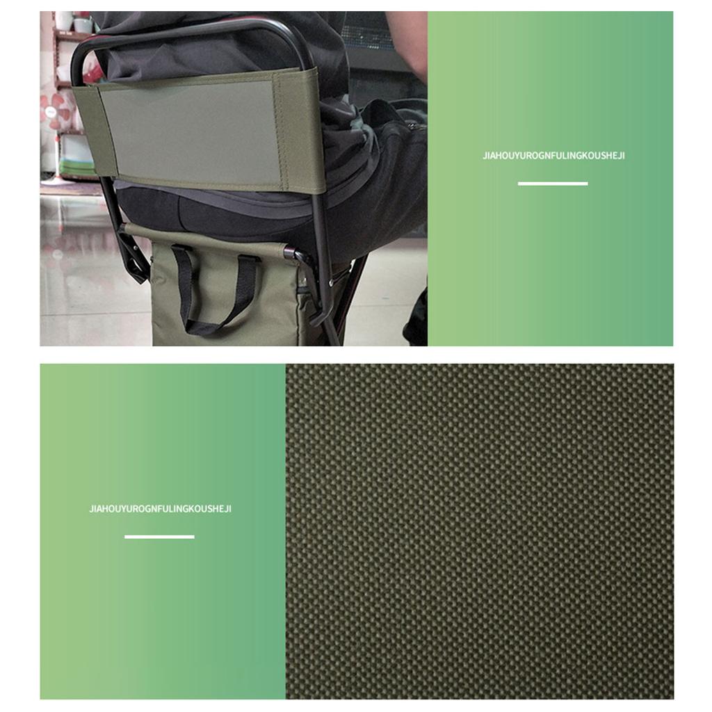 Folding Chair 600D Oxford Cloth Portable Outdoor Fishing Chair with Carrying Strap Storage Bag