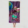 Cartoon funny I-Invader Z-Zim Towel Drying Bath Towel Applicable To Light Swimming Camping Yoga Beach Out