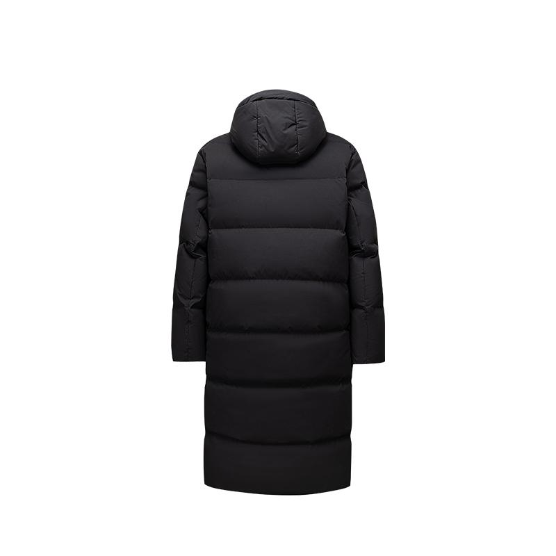 Anta Lifestyle Series Retro Sports Long Black Down Jacket Men Outerwear 152618904-3