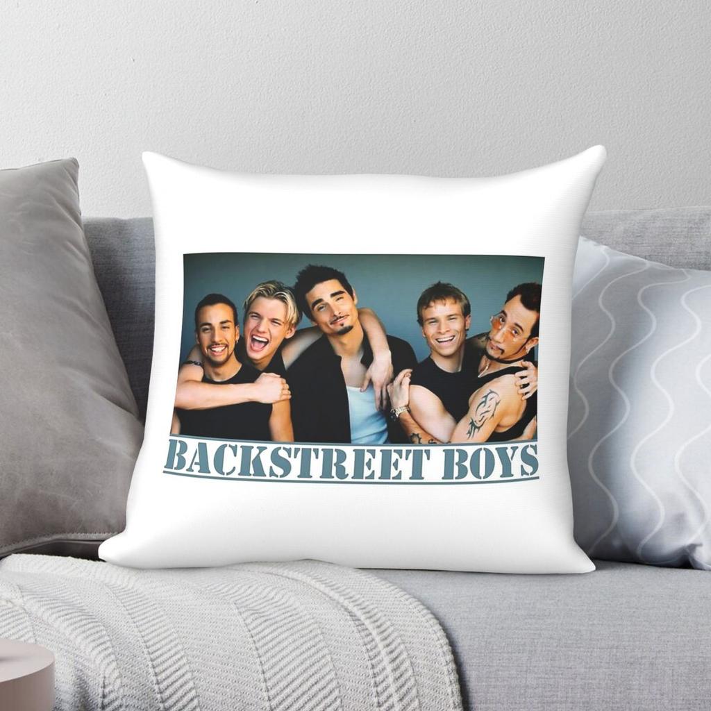 Federa Cuscino Quadrata Backstreet Boys Poliestere Lino Velluto Fantasia Zip Decorativa Copricuscino da Letto Vendita all'Ingrosso