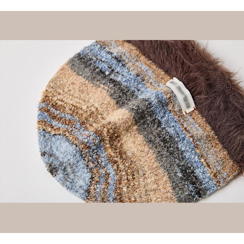 Stacking Hats for Children In Winter Big Head Circumference Woolen Yarn Hats Warm Buns Knitted Cold Hats