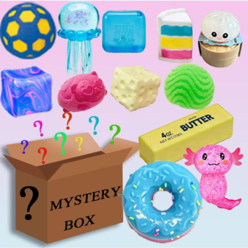 2026 New Mysterious cute blocks, ice cream Fidget toys, stress relieving squeeze music, anti stress relief toys