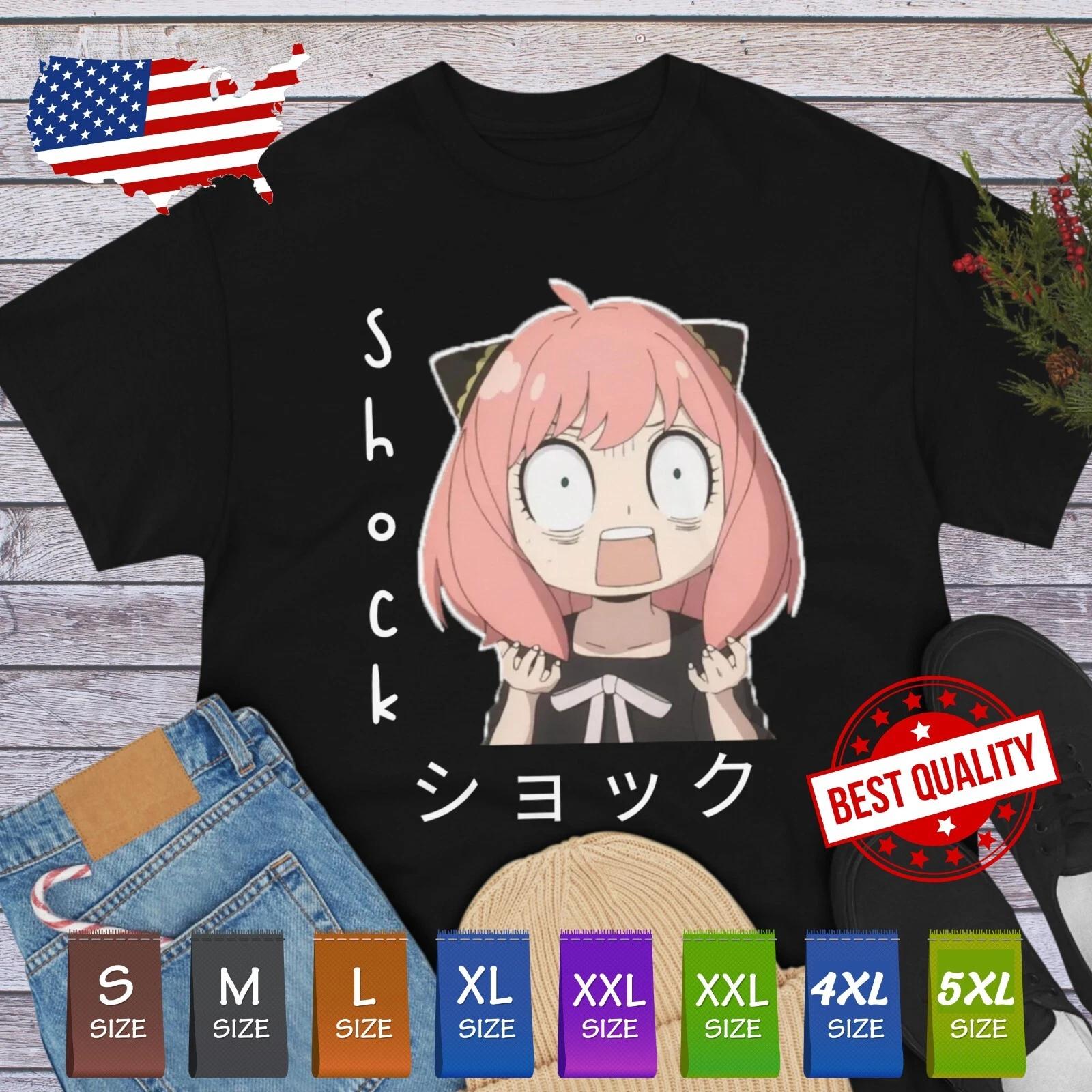Kawaii Anya Forger T shirt Spy x Family Anime Clothing Manga Tee Cute Cosplay 4XL