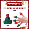 30 Unidades Sombrero Pequeño de Papá Noel para Manualidades, Juego de Mini Gorro y Bufanda de Punto Navideño, Adornos para el Árbol, Decoración para Tapa de Botella