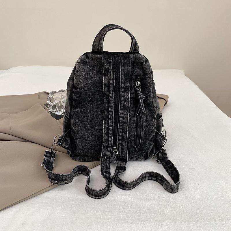 Vintage Denim Backpack Women's Chest Bag Travel Bag Multifunctional Shoulder Bag