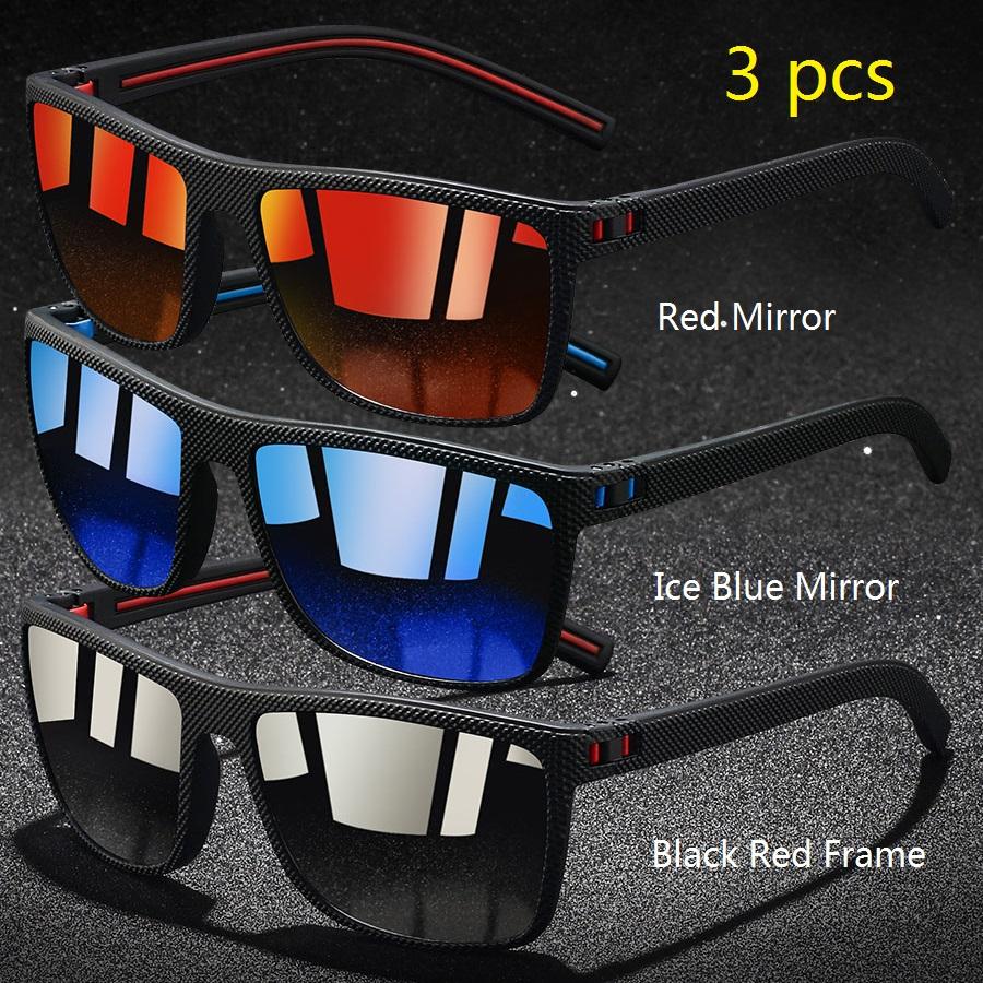 

3 предмета Винтаж клетчатый узор поляризованные солнцезащитные очки для мужчин женщин рыбалка вождение мода квадратный бренд дизайн солнцезащитные очки UV400