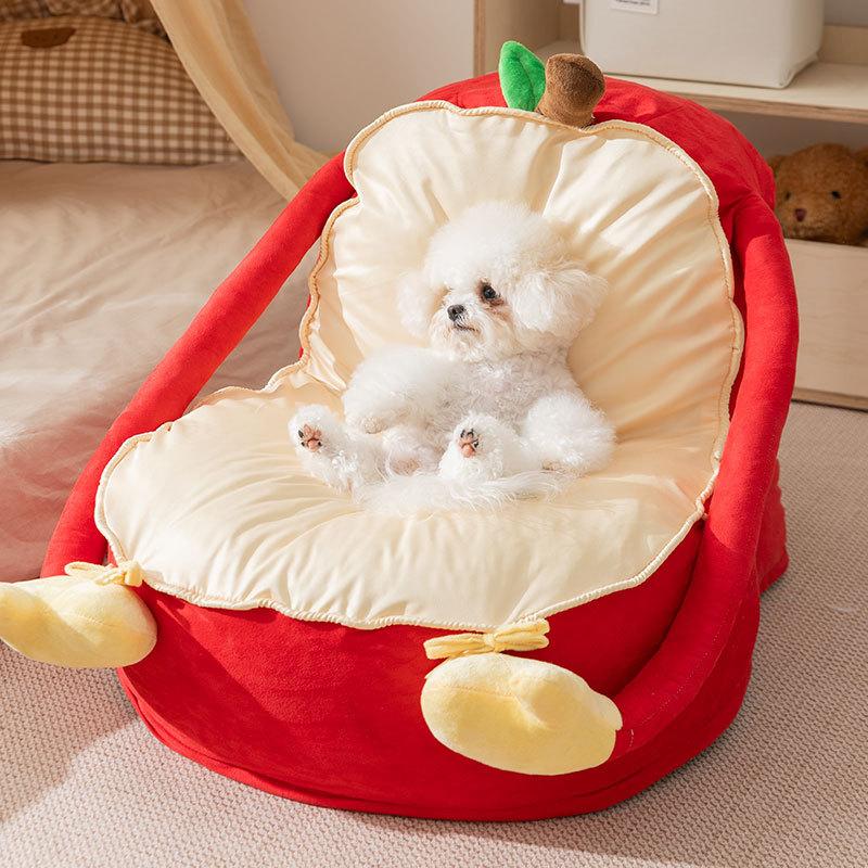 Kennel Autumn and Winter Teddy Sleeping Four Seasons Small Sofa Dog Bed Dog Cushion Cat Nest Pet Nest