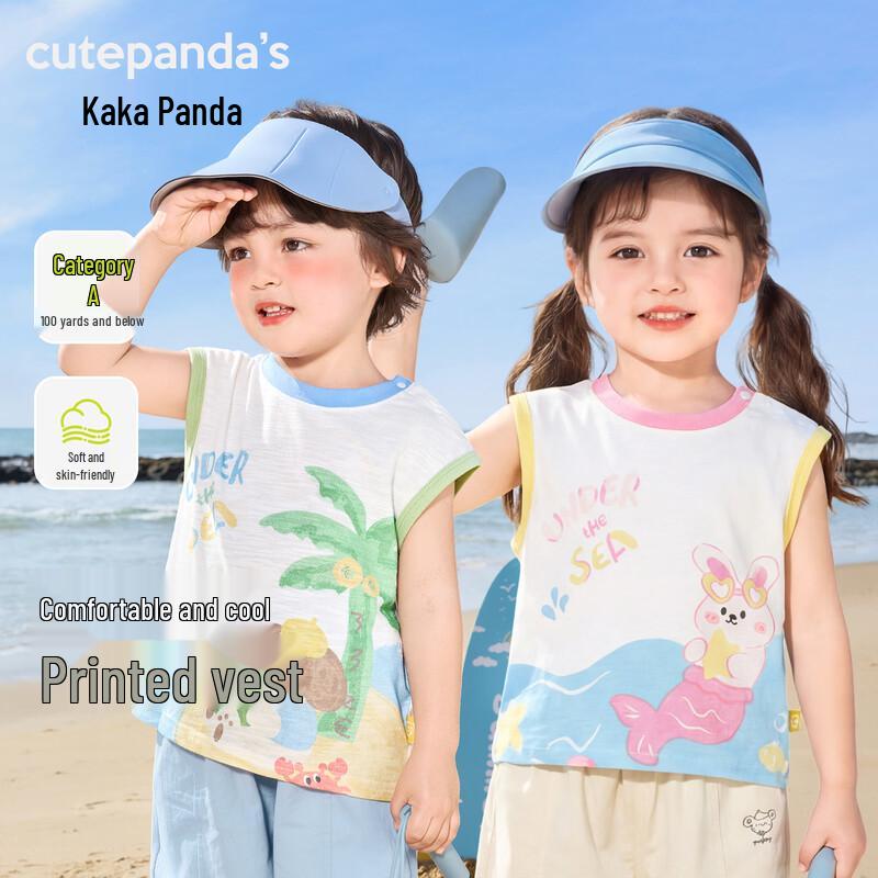 Kaka Panda Baby Sleeveless Vest T-Shirt 90