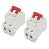 2PCS DC Circuit Breaker DIN Rail Mounting 2P 50A 500V Protection Air Switch for Solar PV System