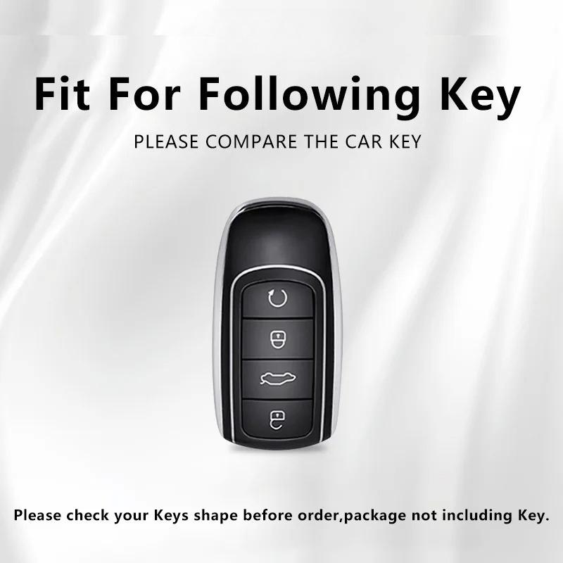 Estuche de Aleación de Zinc para Llave de Coche para Chery Tiggo 7 Pro 8 9 2025 2026 Llavero Funda Remota Bolsa Carcasa Soporte Anillo Accesorios Fob