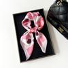 Thin Sweet Beautiful Woman New Satin Square Scarf Hair Accessories Printed Headband European and American Leopard Print Headscarf 71 Imitation Silk 