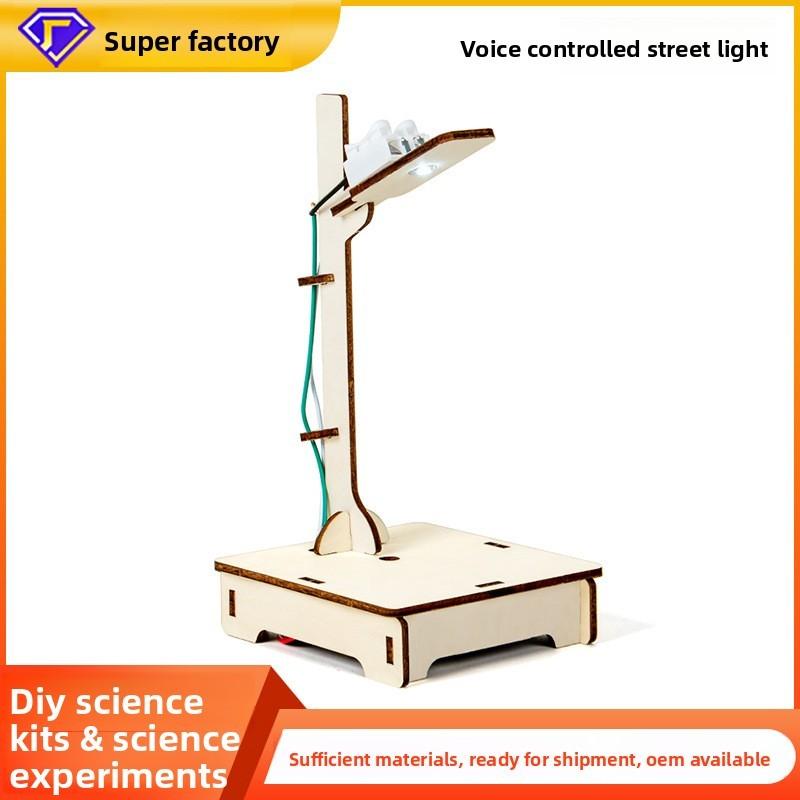 Science Diy Voiceactivated Wooden Street Light With Educational Materials For Kids