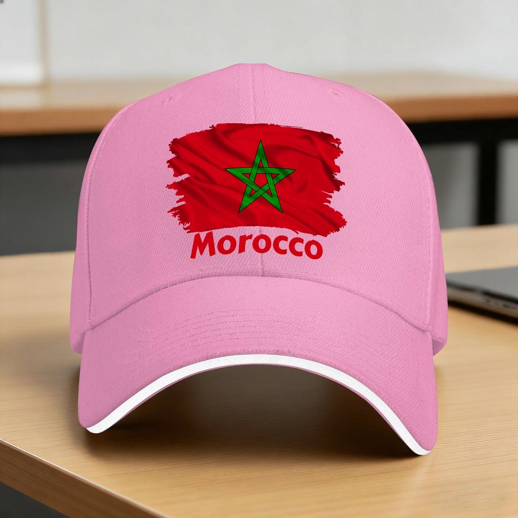 Morocco Flag Casual Baseball Cap  Kpop Rock Trucker Hat Summer SunProof Unisex Adult Yk Cool Baseball Caps