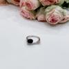 Silver Ring with Natural Onyx, Cubic Zirconia, Product Weight 2.84 G (60002094)