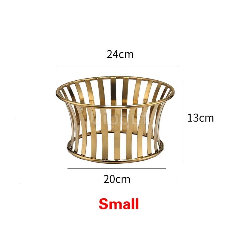 Gold Dessert Table Decorations Display Show Stand Buffet Wedding Banquet Tea Break Table Fruit Platter Cake Round Dessert Tray