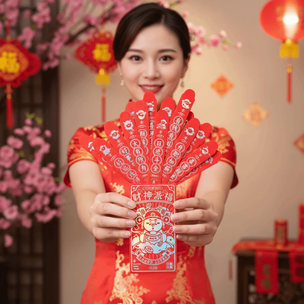 Hot Stamping Lucky Sign Red Envelope Cartoon Pattern Red Packet Lucky Money Bag Kids