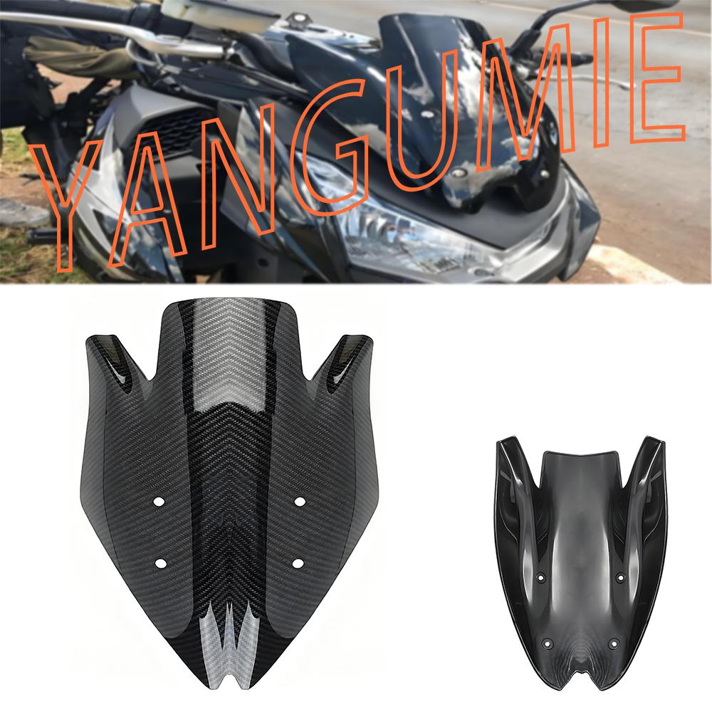 Motorcycle aftermarket tall windshield, dual bubble windscreen, air deflector, compatible with Kawasaki Z1000 2010-2013