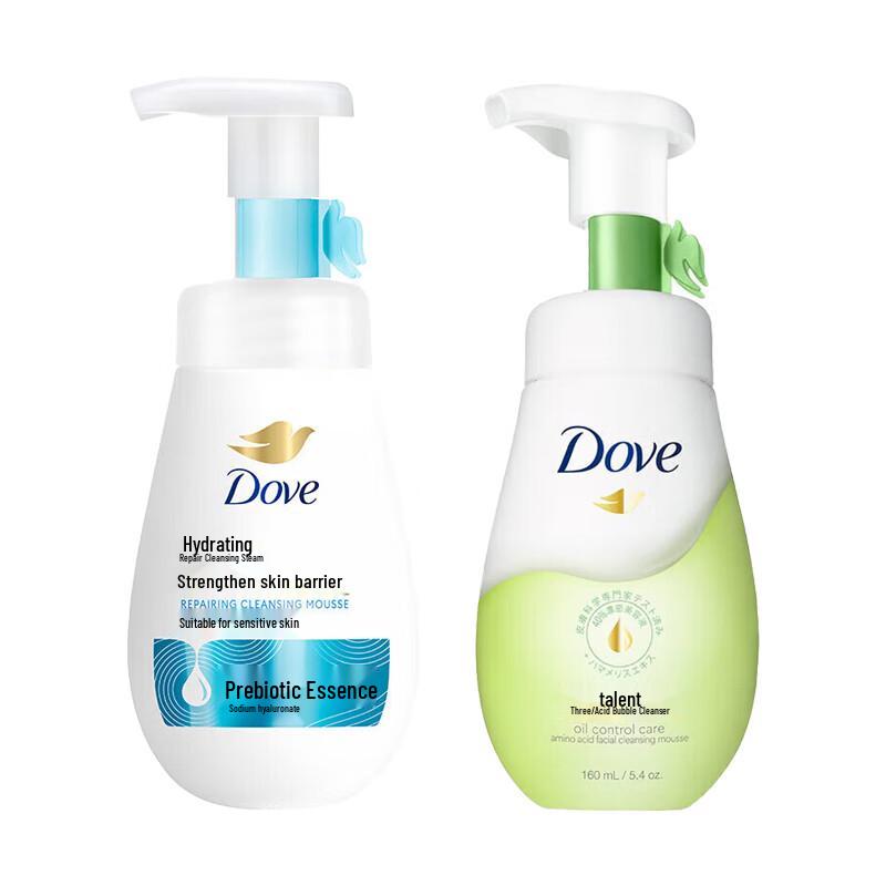 

Dove Cleansing Foam Duo Set: Moisturizing & Oil Control