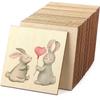 Creative DIY Wood Slices Set: Round & Square Poplar Plywood for Children's Hand-Painted Decorations
