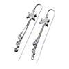 Exquisite Zircon Flower Long Tassel Earrings - Elegant and Versatile Accessories for Women