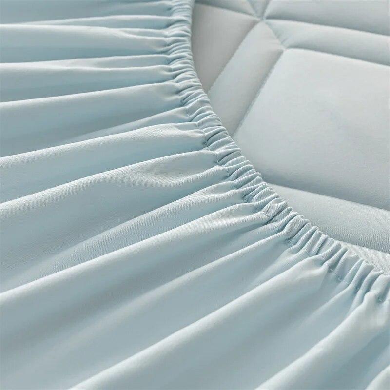 Thicken Mattress Cover Cotton Quilted Bed Cover Anti-bacterial Mattress Protector Topper Pad Soft Fitted Sheets Thick Bed Linens