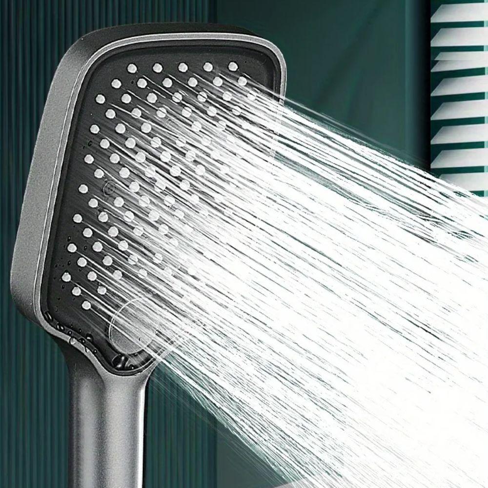 Rectangular Large Panel Pressurized Shower Head 3 Mode Rain Shower Set Barber Shop