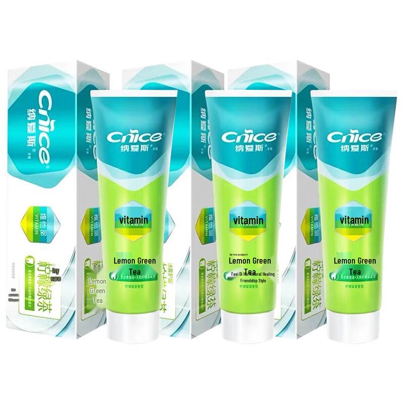 

Nice Lemon Green Tea Toothpaste 3-Pack