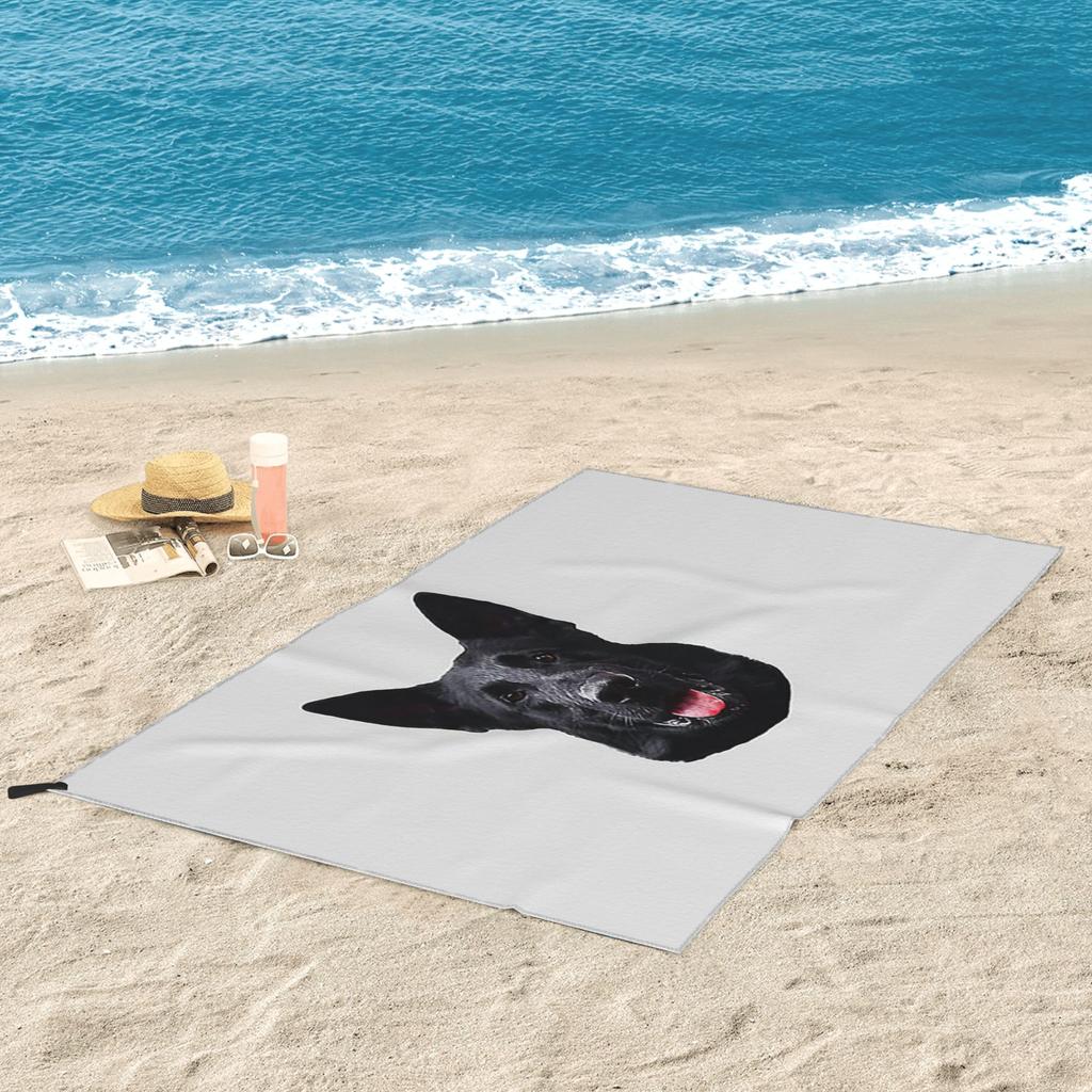 Black German Shepherd Dog Stunning Beach Towel Soft Microfiber Quick Dry Absorbent Quick Towels For Swimming