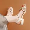 Neue Sandalen mit niedrigem Absatz Leichte Damen-Flats mit weicher Sohle