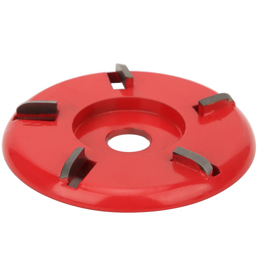 5 Teeth Arc Shaped Wood Cutting Disc Woodworking Angle Grinder Carving Polishing Tool(Red )