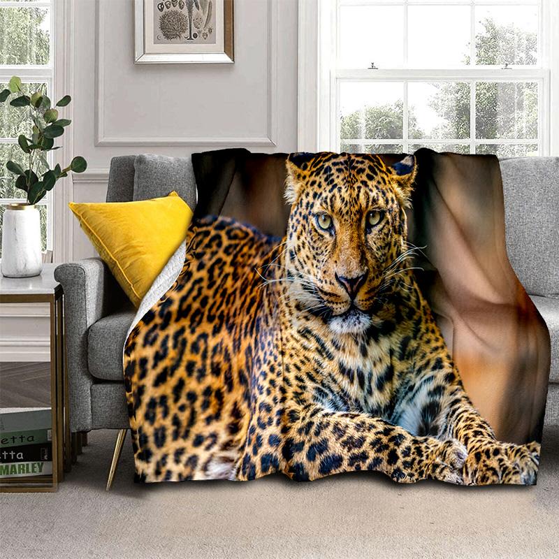 Bestia Zwierzę Leopard Gepard Kreskówka Koc, Miękki Koc do Rzucania do Domu Sypialni Łóżka Sofy Pikniku Podróży Biura Koc Okrywowy Dziecko