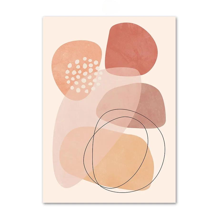 Wüstenlandschaft Boho Minimalistisch Blatt Wandkunst Leinwandmalerei Nordisches Poster und Drucke Wandbilder für Wohnzimmer Heimdekor