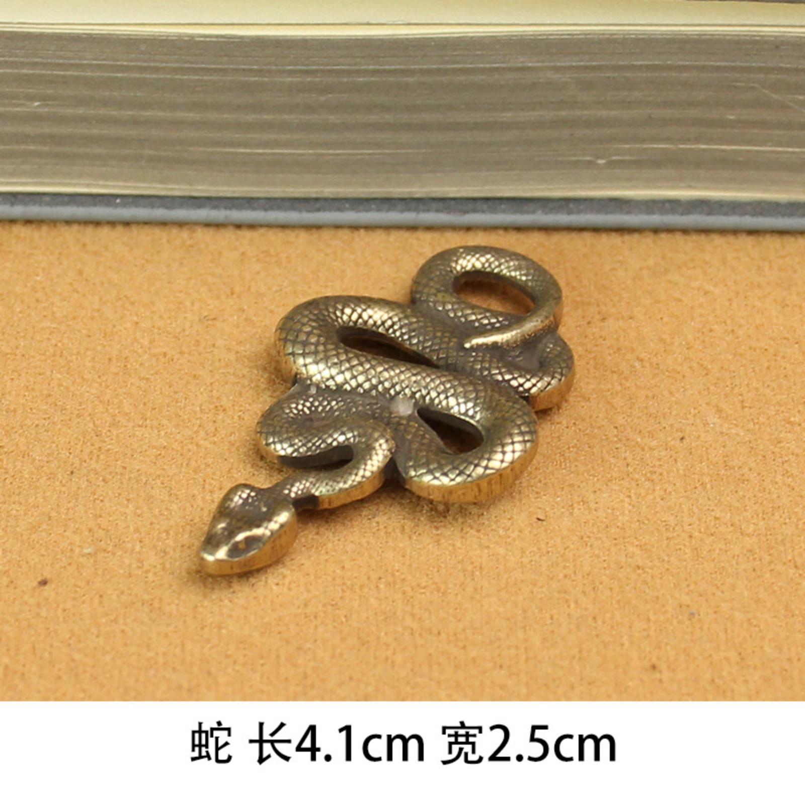 

Латунний Вінтажний-Старовинний Зміїний Кільце для Ключів Китайський Зміїний Брелок Аксесуар для Автомобільних Ключів One Size жовтий