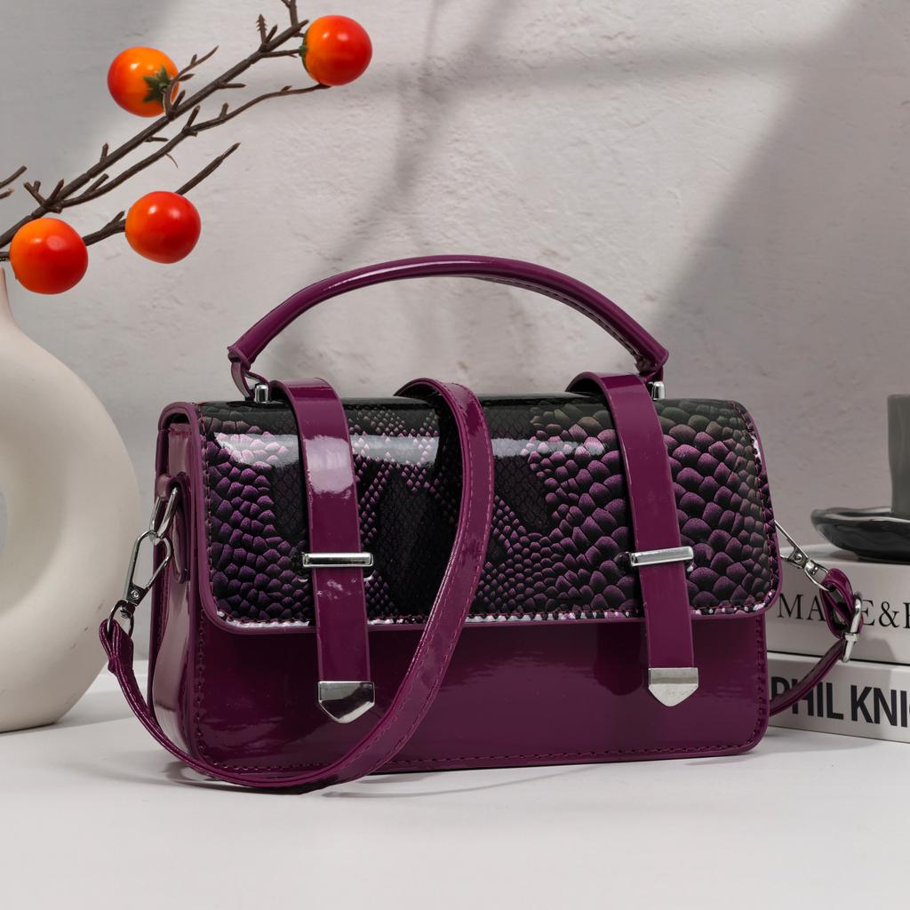 Luxury Vintage Women'S Serpentine Pattern Handbag Fashion Small Capacity Tote Bag Ladies PU Leather Business Crossbody Shoulder Bags For Female