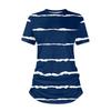 Camisetas femininas moda casual tops gola redonda manga curta estampado túnica