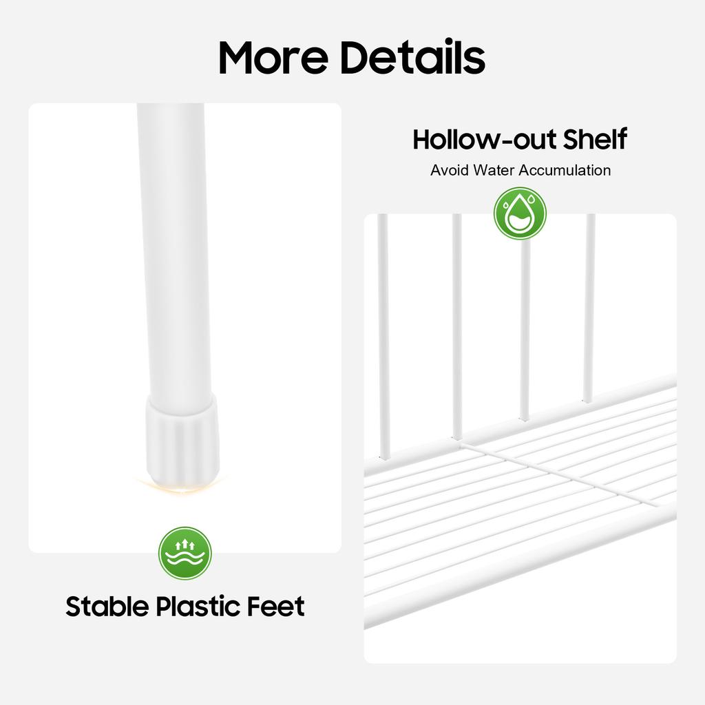 3 Tier Toilet Shelf, Over The Toilet Storage Organizer, Heavy Duty 55lbs Metal Bathroom Shelf with Large Platforms