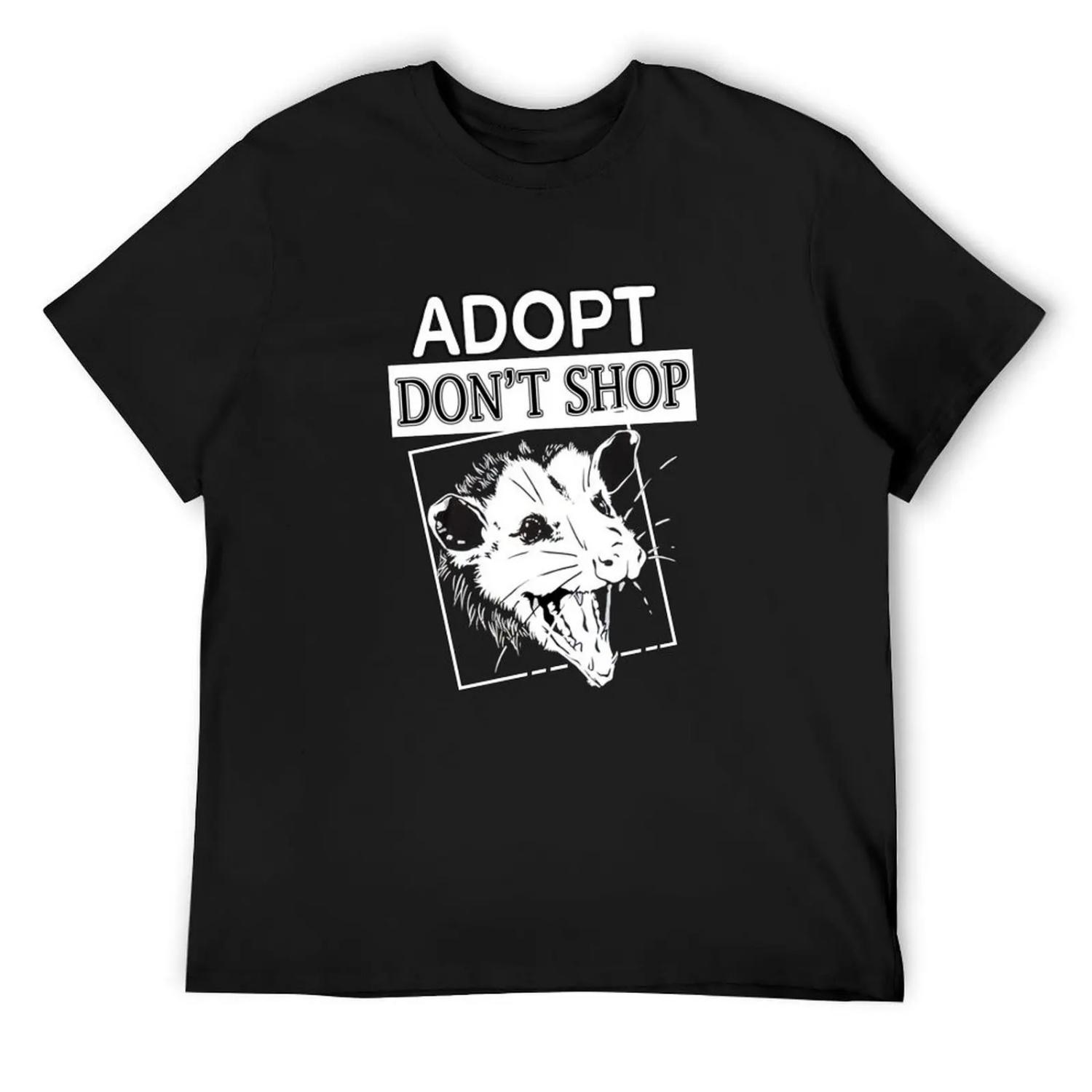 Adopt, Don t Shop Screaming Opposum T-Shirt customs design your own sports fans topping T-shirt men S