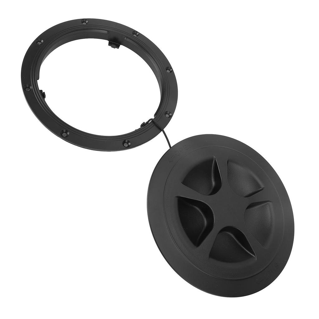 6 Inch Boat Deck Plate Round Circular Type Inspection Deck Plate Lid Detachable Cover for Marine Yacht Kayak Black