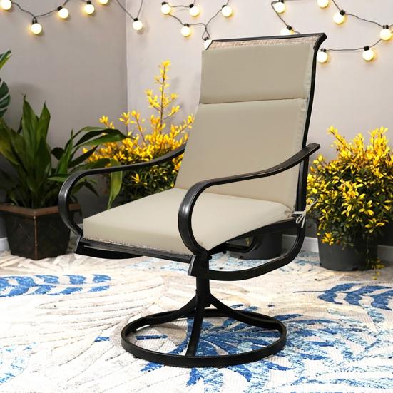 Yousheng Outdoor Dining Chair Cushion Rocking Chair 19 Inch X 18 Inch Floral Seat Cushion Waterproof Fade Resistant Striped Back And Seat Cushion