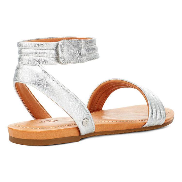UGG Ethena Comfortable Breathable Versatile Slide Sandals Women Sandals Silver 1110982-201