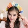 Anti-Slip Flower Headband for Girls Comfortable Flexible Hair Accessories with Simulated Flowers Traditional National Style Hairpin for Hanfu Party