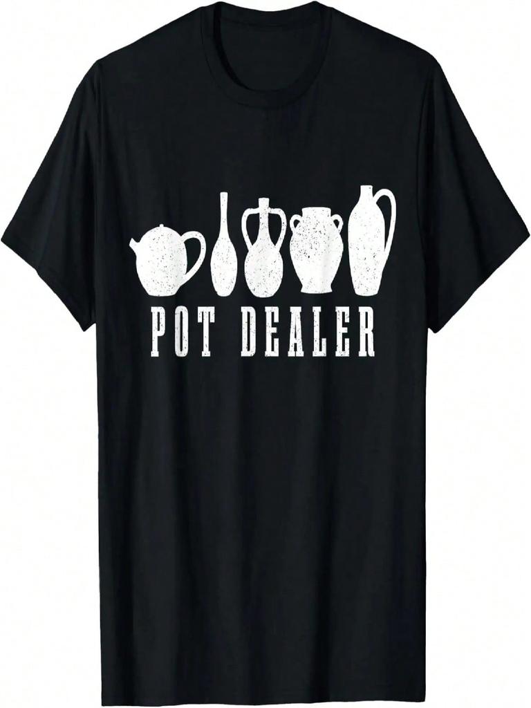 Pot Dealer Funny Pottery Potter Vintage Ceramic Artist T-Shirt