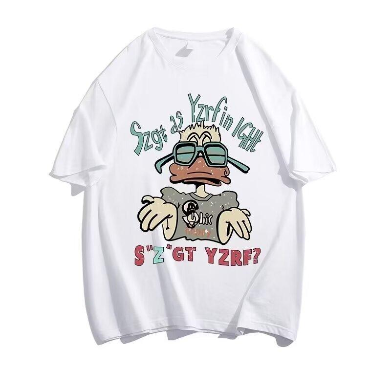 Neues kurzärmliges T-Shirt für Herren im Sommer, Trend im koreanischen Stil, schlichtes Oberteil mit halben Ärmeln, lockeres, lässiges Marken-T-Shirt im Hongkong-Stil