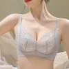 Gather Bra Women's Breathable Hole Cup Push Up Lace Adjustable Bra