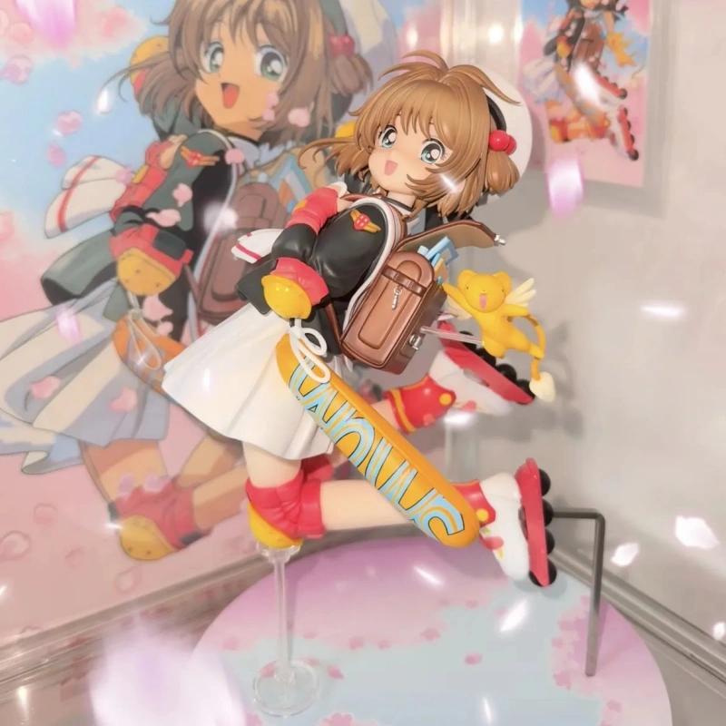 Cardcaptor Sakura Anime Figures Kinomoto Sakura Statue 17cm Action Figure Pvc Model Collectible Toys Desktop Decoration Gift