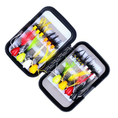 20pcs Fly Fishing Lures Fishing Popper Realistic Outdoor Fishing Lures with Hooks for Salmon Bass