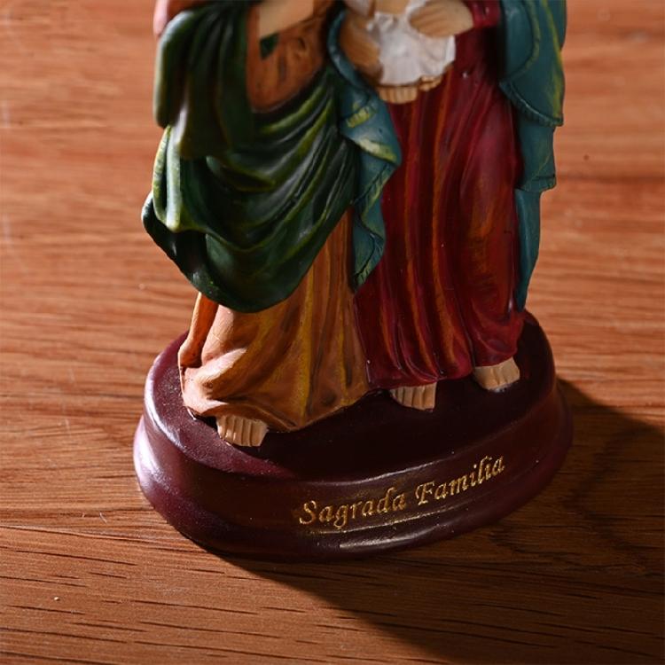 Heilige Familie Statue mit Kind Katholische Stehende Figur Religiöses Geschenk für Wohnungsdekorationen Schreibtisch Tischornament