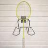 Tennis Racket Wall Mount Non-slip Metal Sports Equipment Organizer Holds 6 Balls and 4 Rackets Wall Mounted Garage Organizer for
